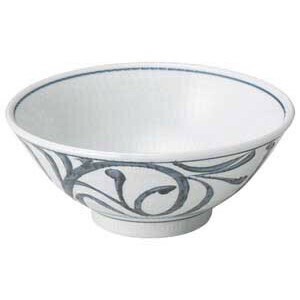 古代唐草5.8そば丼　　【日本製　磁器】