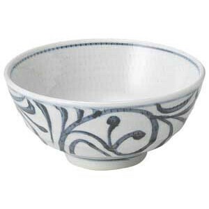 古代唐草5.0種丼　　【日本製　磁器】