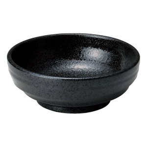 ゆらり黒結晶4.2鉢　　【日本製　磁器】