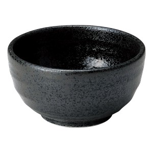 ゆらり黒結晶3.8鉢　　【日本製　磁器】