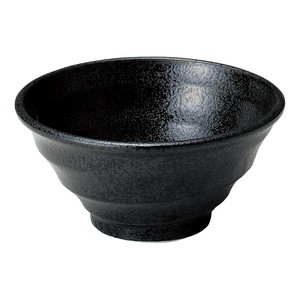 ゆらり黒結晶3.8ライス小鉢　　【日本製　磁器】
