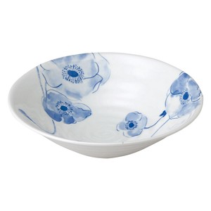 Main Dish Bowl Porcelain Ripple Made in Japan