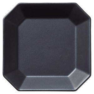 Small Plate black Pottery Made in Japan