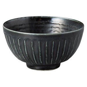 Rice Bowl Porcelain Monochrome L size Made in Japan