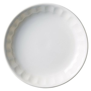 プルームホワイト19.5cmプレート　　【日本製　磁器】