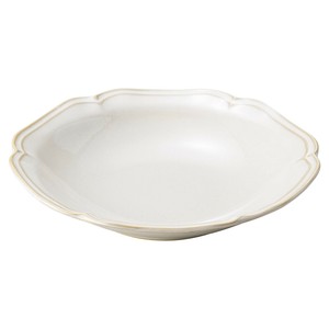 アンジュ ラフィネ21cm深皿（白）　　【日本製　磁器】