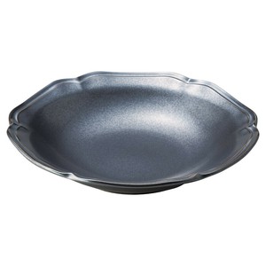 アンジュ ラフィネ21cm深皿（黒）　　【日本製　磁器】