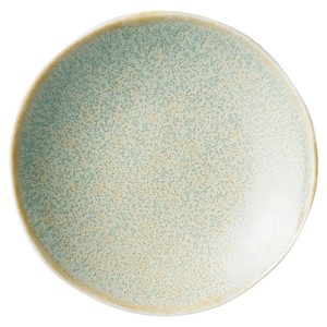 シルバーグリーン豆皿　　【日本製　磁器】