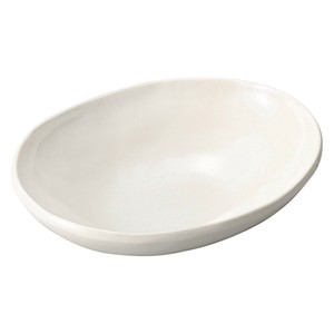 カフェズアイボリーいっぷく楕円鉢S　　【日本製　磁器】