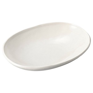 カフェズアイボリーいっぷく楕円鉢M　　【日本製　磁器】
