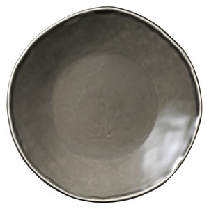 カフェズグレーいっぷく丸皿M　　【日本製　磁器】