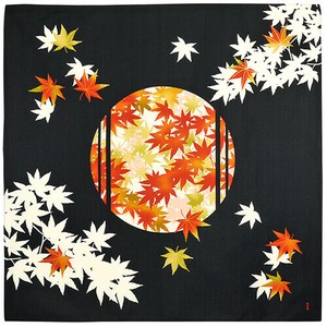 HAMAMONYO Kimono Bag Japanese Wrapping Cloth Furoshiki Red Leaves 90cm Made in Japan