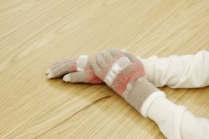 Gloves Mohair Plaid 2023 New