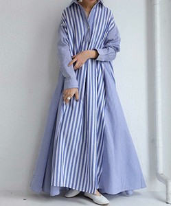 Antiqua Casual Dress Pullover Stripe One-piece Dress Ladies'