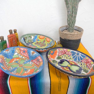 【再入荷】メキシコ　グアナファト焼　楕円大皿