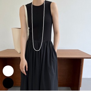Casual Dress White Spring/Summer black One-piece Dress Voluminous Skirts