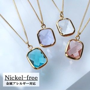Gold Chain Brilliant Necklace Pendant Bijoux Jewelry Clear Made in Japan