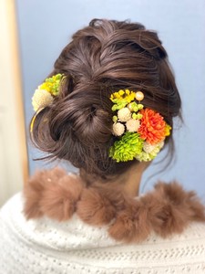 彩髪-irogami- 髪飾り ヘアアクセ プリザーブドフラワー 成人式 着物 卒業式 和装 浴衣 髪留 和装小物
