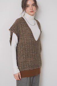 Vest/Gilet Jacquard Check V-Neck Sweater Vest Autumn/Winter 2023