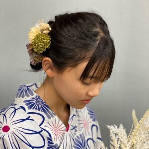 彩髪-irogami- sepia 髪飾り ヘアアクセ プリザ 成人式 着物 卒業式 和装 浴衣 髪留 和装小物