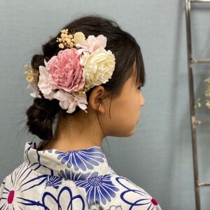 彩髪-irogami- sepia 髪飾り ヘアアクセ プリザ 成人式 着物 卒業式 和装 浴衣 髪留 和装小物
