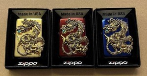 ZIPPO ドラゴンメタル ターコイズ ゴールド