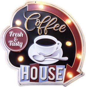 アンティークエンボスプレート "Coffee HOUSE"