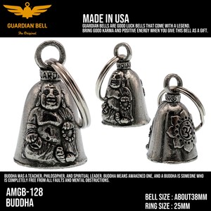 ガーディアンベル　USA　BUDDHA　仏陀　お守り バイカー　ベル キーホルダー　ラッキーベル　アメリカン