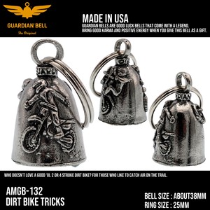 ガーディアンベル　USA　ダートバイク　お守り バイカー　キーホルダー 　　ラッキーベル　アメリカン