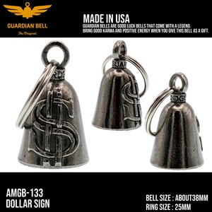 ガーディアンベル　USA　ダラーサイン　お守り バイカー　キーホルダー　ラッキーベル　アメリカン