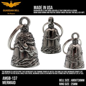 ガーディアンベル　USA　人魚　　お守り バイカー　ベル キーホルダー　ラッキーベル　アメリカン
