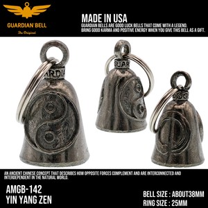 ガーディアンベル　USA　インヤン　陰陽　お守り バイカー　キーホルダー　ラッキーベル　アメリカン
