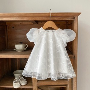 Kids' Casual Dress Tulle Small Floral Pattern One-piece Dress Kids