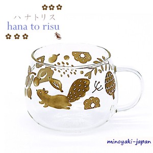 Mino ware Cup/Tumbler Squirrel Heat Resistant Glass Made in Japan