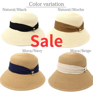 【セール　sale　特価 アウトレット】つば広帽子 | つば広ハット | 麦わら帽子 | 　リネン リボン | UV