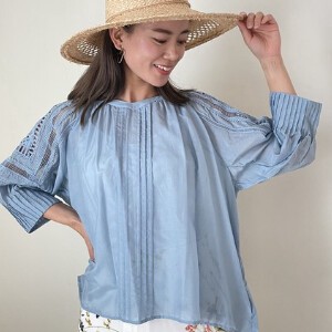 Button Shirt/Blouse Silk Cotton
