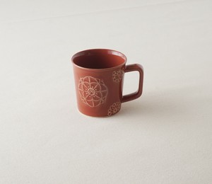 Hasami ware Cup Red Stitch Made in Japan