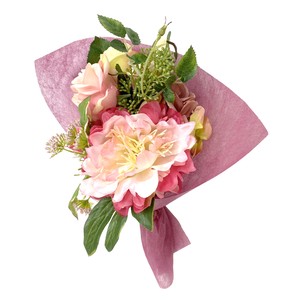 リビング仏花 芍薬 バラ ブーケ ピンク 現代仏花 供花 お供え 和風 ギフト プレゼント