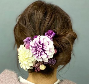 彩髪-irogami- 髪飾り ヘアアクセ プリザーブドフラワー 成人式 着物 卒業式 和装 浴衣 髪留 和装小物