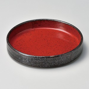 ≪メーカー取寄≫赤柚子黒結晶 6.5鉄鉢