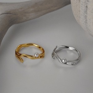 银戒指（珍珠/月光石） Design 珍珠