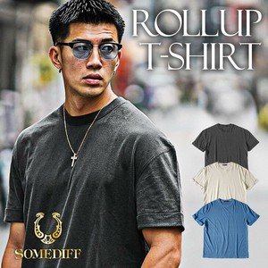 T-shirt Crew Neck T-Shirt Roll-up