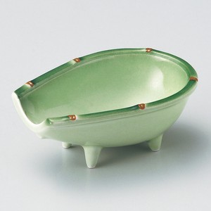≪メーカー取寄≫緑彩箕型小鉢