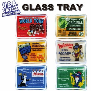 【スーベニア】【企業系】Advertising Glass Tray  ガラス トレイ 小物入れ