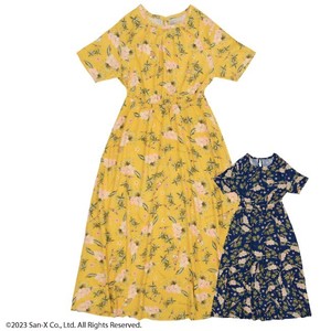 Casual Dress San-x Rilakkuma Summer One-piece Dress Ladies'