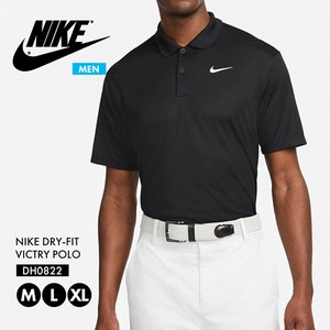 ナイキ ポロシャツ メンズ NIKE 半袖 ゴルフウェア DH0822 ロゴ POLO 大きいサイズ  ビクトリー ブラック