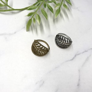 リング　指輪　ビジュー　デザイン　インド　真鍮　リーフ