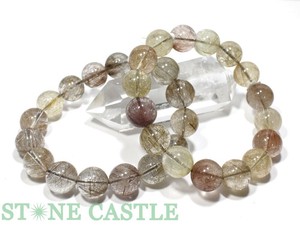 ☆高品質☆【ブレスレット】シルバールチルクォーツ (2A) (約13.5〜14mm) 【天然石】