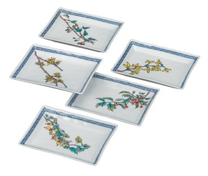 日本の伝統工芸品【九谷焼】 5.8号皿揃 果実絵変り   (K9-91) (K8-60)