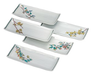 日本の伝統工芸品【九谷焼】 9号皿揃 果実絵変り   (K9-100) (K8-76)